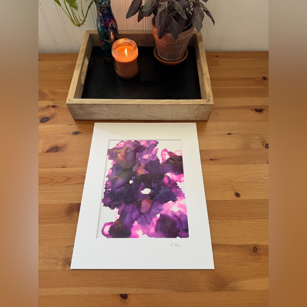 New Original Signed Artwork Alcohol Ink on Paper 192